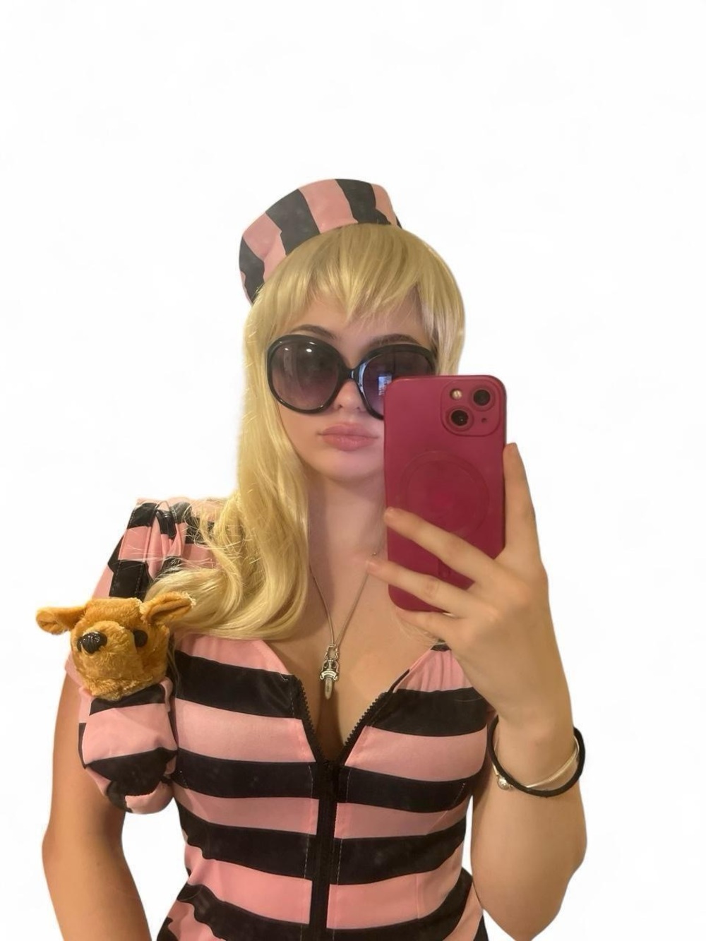 2000s deadstock prison princess black and pink y2k jail costume complete set